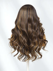 Bye-Bye Knots? 7x5 Lace Black With Blonde Highlight Loose Wave Wig With Invisi Drawstring & Face Framing Layers