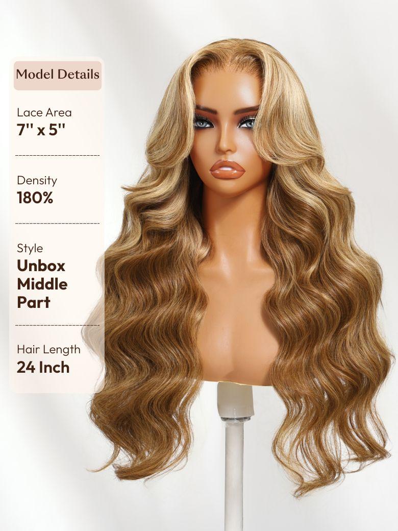 Bye-Bye Knots Wig Pre-Cut 7x5 Glueless Lace & 13x4 Pre Everything Honey Blonde Body Wave Drawstring Wig