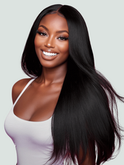 Straight Hair Lace Wig Pre-plucked 150% Density 4x0.75 Lace Part Wig