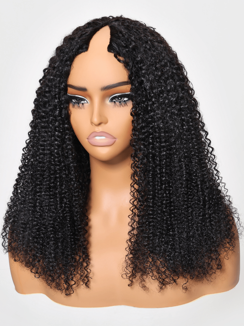 EasiContour? V Part Minimal Glueless Kinky Curly Glueless Wig 150% Density
