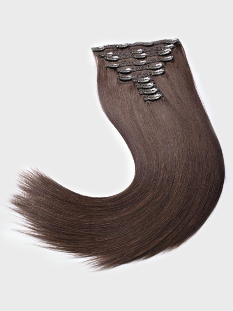 Mochachino Brown Human Hair Clip In Extension