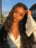 Petaluxe Middle Part Lace Straight Hair Wigs Natural Hairline Long Wig With Natural Baby Hair 150% Density