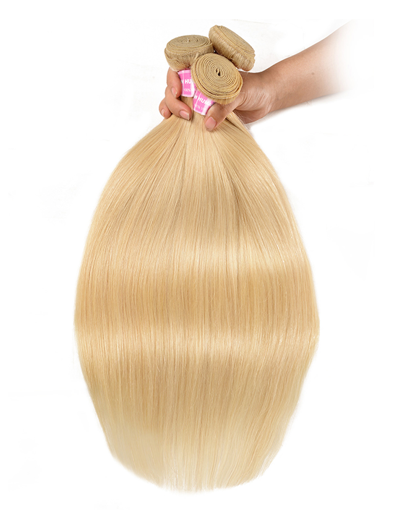 Hair 613 Blonde Virgin Human Hair Extension Bundles 10-24 Inch 3PCS Straight Hair