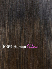 Bye-Bye Knots? 7x5 Lace Black to Chestnut Brown Ombre Face Framing Layer Cut Yaki Wig with Drawstring Wig