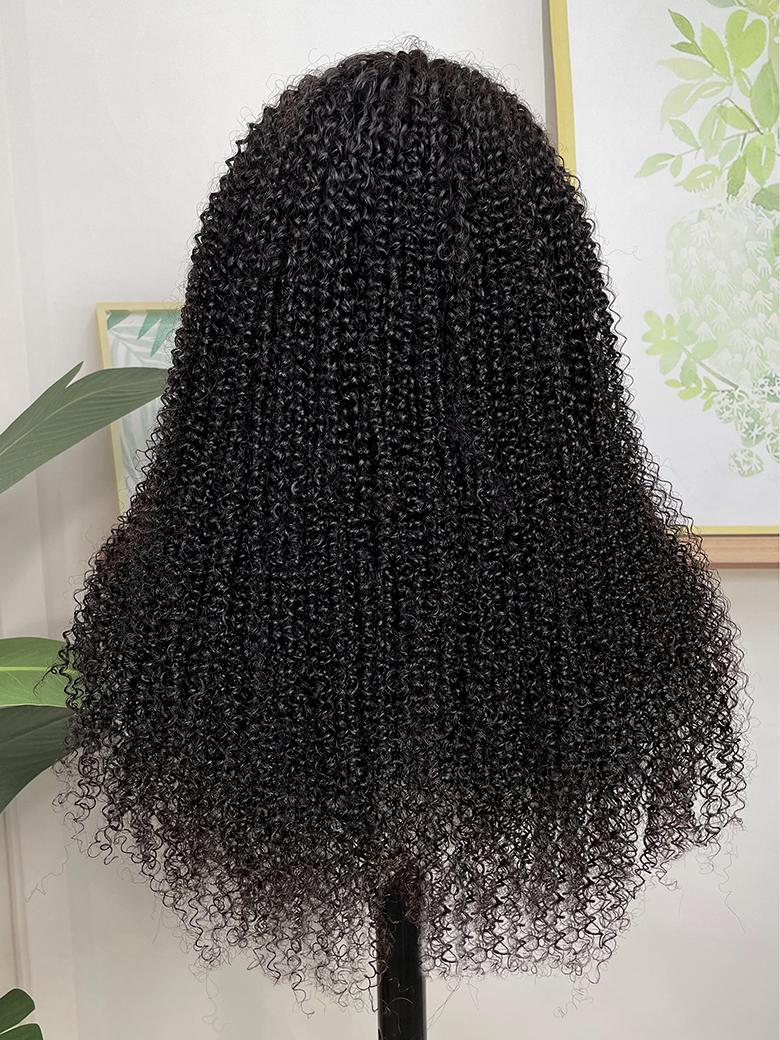 Afro Curly Glueless V Part Wig
