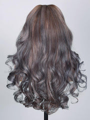 13x4 Lace Front Ash Violet With Brownish Babylights Body Wave 150% Density 100% Human Hair Wig