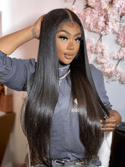InvisiBlend? V Part Curly Texture Drawstring Human Hair Wig With Finger Coil Ends