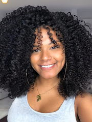 Natural Black Afro Kinky Curly Human Hair Glueless Wig for Sale