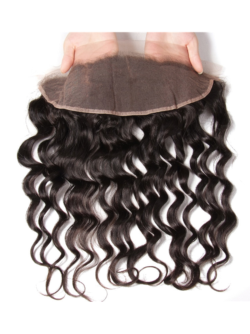 Hair 4 Bundles Human Natural Wave Hair With 13x4 Lace Frontal