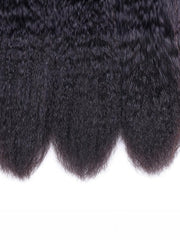 3 Bundles Kinky Straight Hair 100% Human Virgin Hair