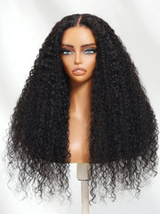 Bye-Bye Knots? 7x5 Lace Multi Textured Water Kinky Curly Wig with Invisi Drawstring