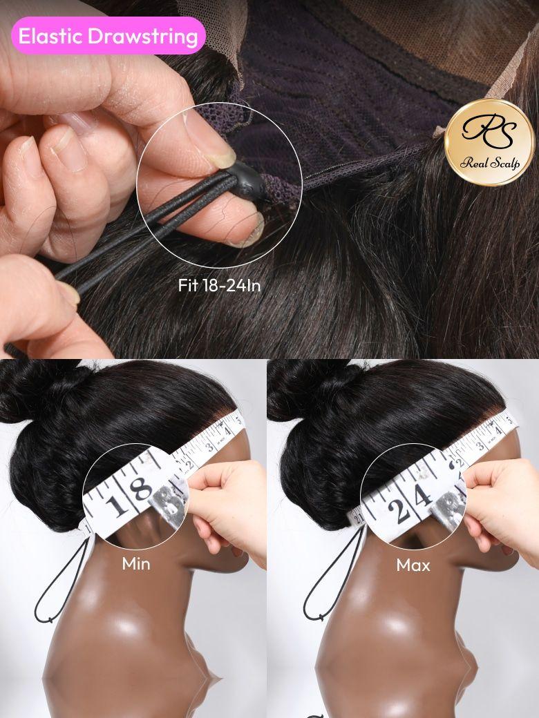 HD Real Scalp? Wig 13x4 Invisible Lace Frontal Loose Wave with Face Framing Curtain Bangs