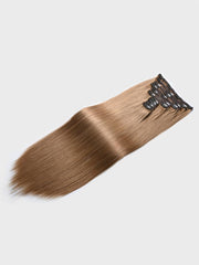 Ash Brown Human Hair Clip In Extension