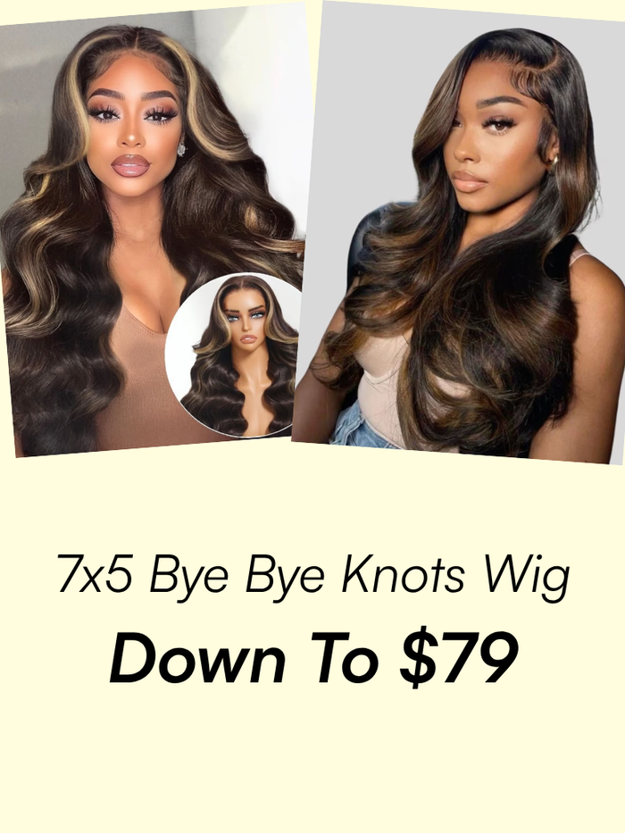 Petaluxe 16"-18" From $79: Glueless 7x5 Bye Bye Knots Wig