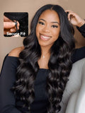 Petaluxe Pull & Go? U Part / EasiContour V Part Hair Wig? Natural Color Body Wave Wigs For Women
