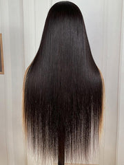 Ombre TL27 Straight Human Hair Lace Part Wigs 150%