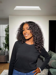 13x4 Lace Front Black Deep Curly Bob Human Hair Wig