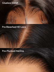 BlendAway 5x5 Thin HD Lace Closure Glueless Deep Wave Wig 150% Density