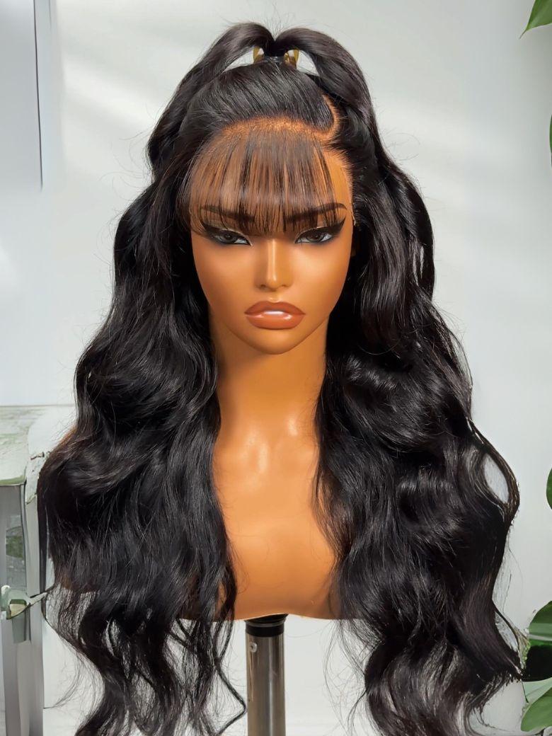 [Stylish Choice] 13x4 Pre-Everything? Side-Part Fluffy Loose Wave Wig With Wispy Air Bangs