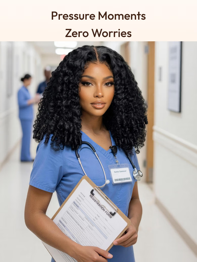 Bye-Bye Knots 7x5 Lace Curly Texture Wig With Finger Coil Ends