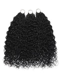 Petaluxe Feather Crochet Human Hair Black Water Wave Micro Ring Loop Hook & Slay