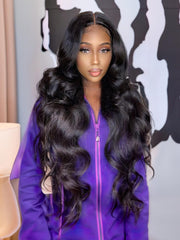 250% High Density Body Wave U Part Human Hair Sew In Wig
