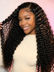 Bye-Bye Knots? 7x5 Lace Natural Black Defined Deep Wave Wig with Invisi Drawstring