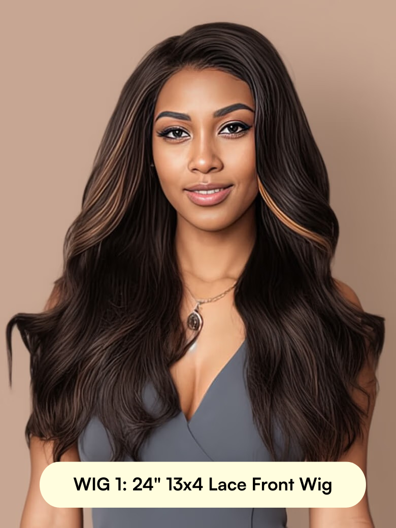 [ALL 24''] 13x4 Loose Wave & Body Wave Wig, 13x6 Natural Straight Wig, Highlight Curly Wave Pre-Everything Wig