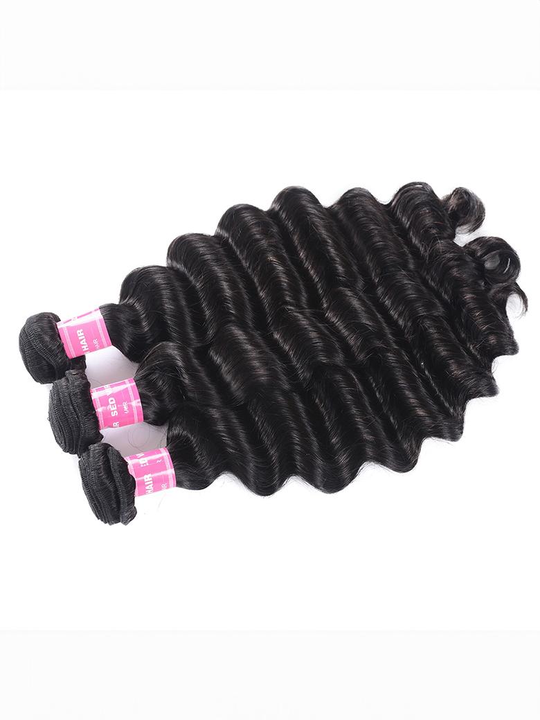 Loose Deep Wave Human Hair 3 Pcs Bundles