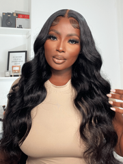 [Limited Offer] Body Wave 360 Lace Frontal Wig Natural Color Pre Plucked 150% Density