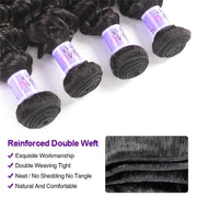 Good 4 Bundles Malaysian Deep Wave Hair With Closure Kysiss Series