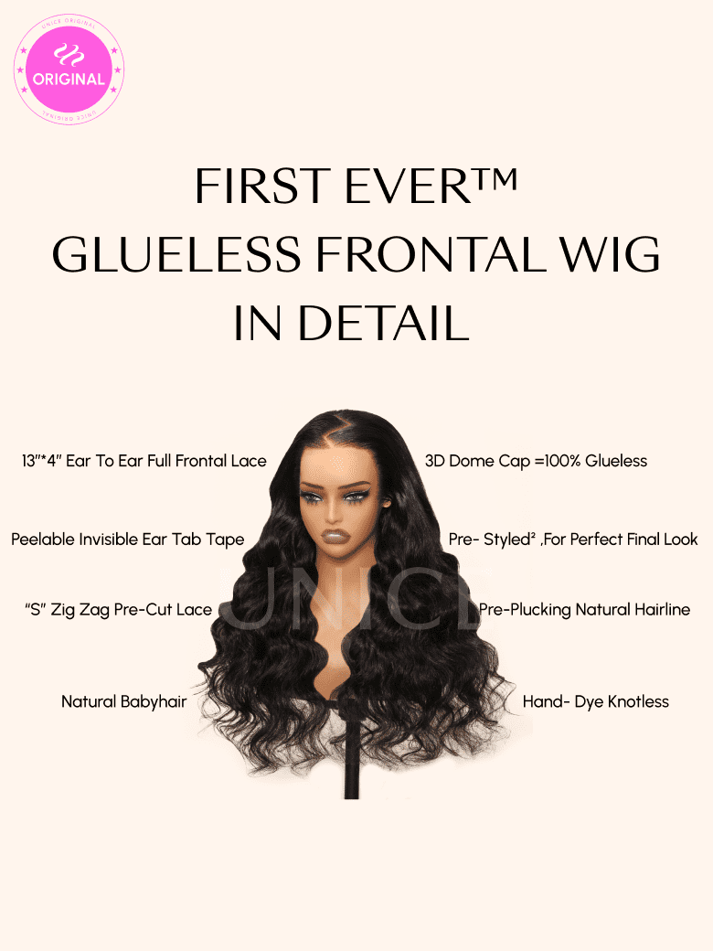 First Ever Glueless 13x4 Lace Frontal Body Wave Wig With Pre Cut Lace And Invisible Knots