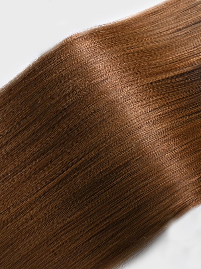 Dark & Chestnut Brown Human Hair Clip In Extension