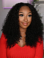 V Part 0 Skill Needed Glueless Wig Beginner Friendly Natural Scalp Curly Human Hair Upgrade U part Wig Without Leave out
