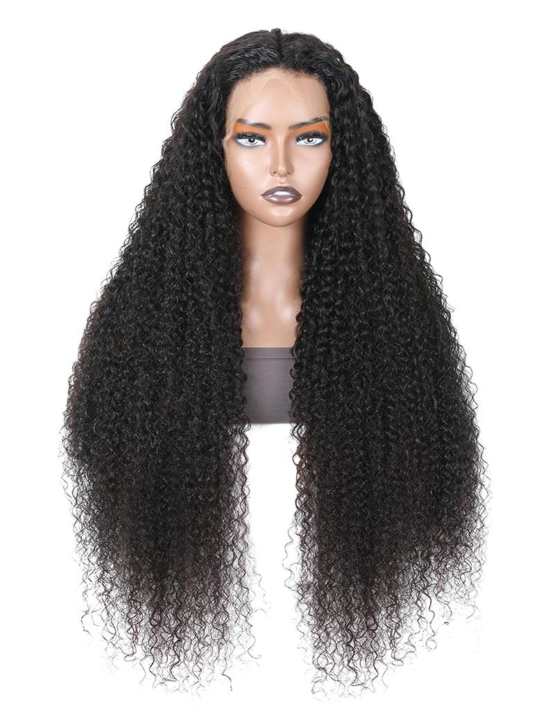 Curly Glueless Lace Front Wigs Human Hair 13x4 HD Lace Wigs for Women 150% Density Natural Color