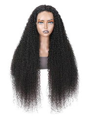 13x4 HD Lace Frontal Curly Glueless Wigs Human Hair Wigs 150% Density Natural Color