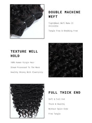 3 Pcs/Pack Messy Curly Human Hair 3 Bundles Indian Deep Curly Texture