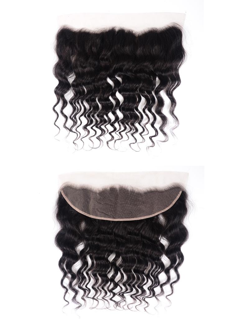 Hair 4 Bundles Human Natural Wave Hair With 13x4 Lace Frontal