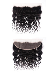 Hair 4 Bundles Human Natural Wave Hair With 13x4 Lace Frontal