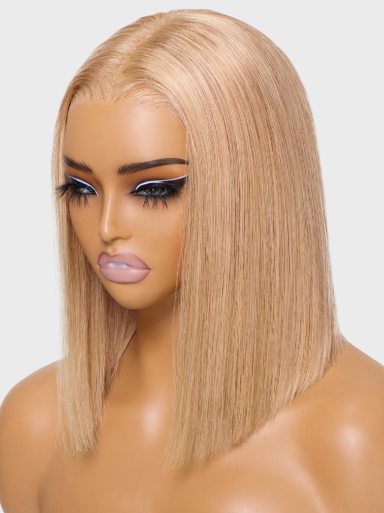 Bye-Bye Knots Wig 7x5 Lace Light Golden Rose Straight Bob Wig