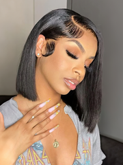 HD Lace 5x5 Closure Bob Glueless Wig Pre-Plucked and Bleached Ready To Wear