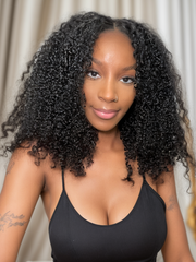 250% Density Beginner Friendly V Part Kinky Curly Wig Zero Skill Needed Protective Style