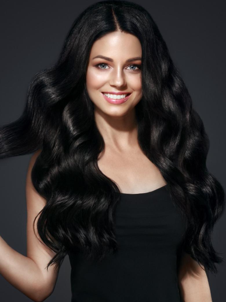 Off Black Human Hair Tape In Extension