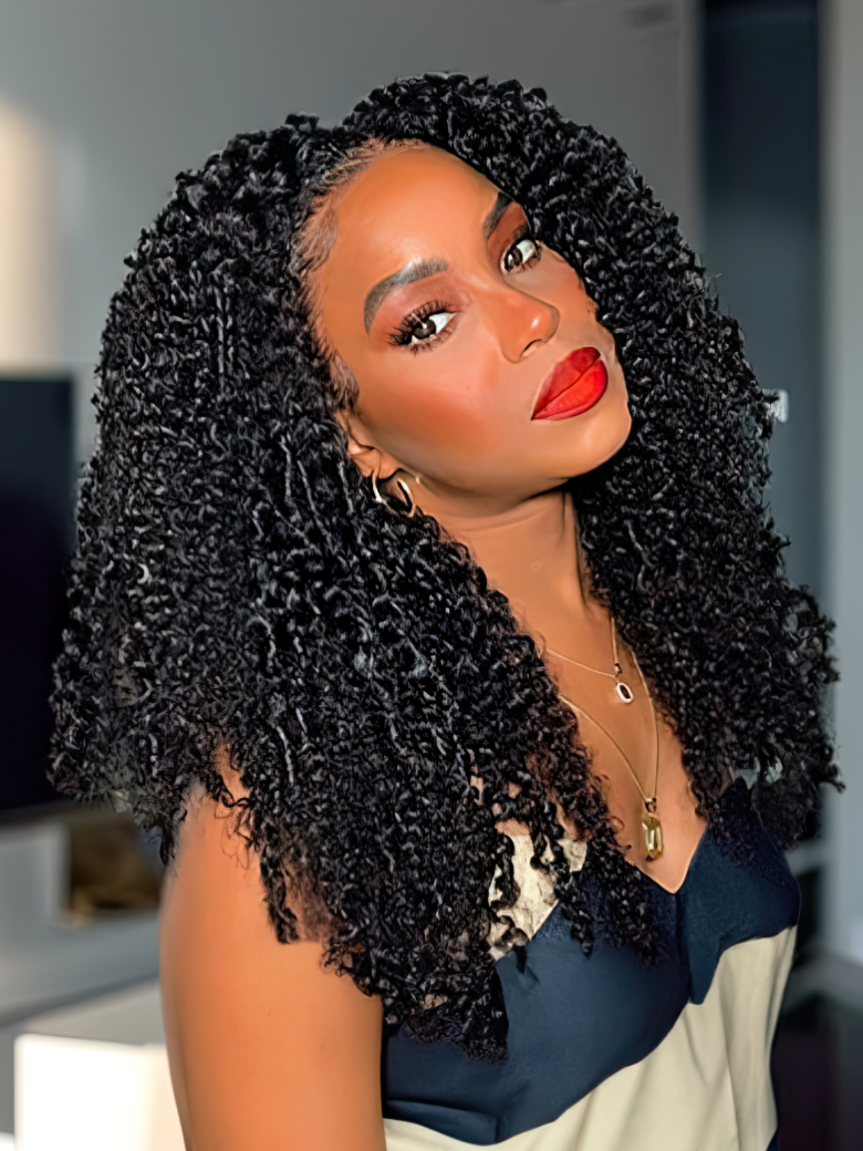 4C Curly Baby Hair 13x4 Kinky Curly Transparent Lace Front Human Hair Wigs Can Be Half Buns