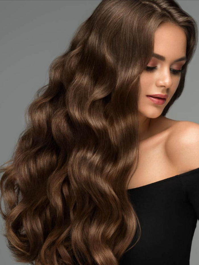 Petaluxe Chocolate Brown Human Hair Clip In Extension