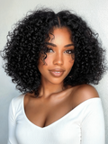 Petaluxe InvisiBlend™ V part Wig Beginner Friendly Kinky Curly Protective Style Human Hair Wig 180% Density Protect Your Natural Hair