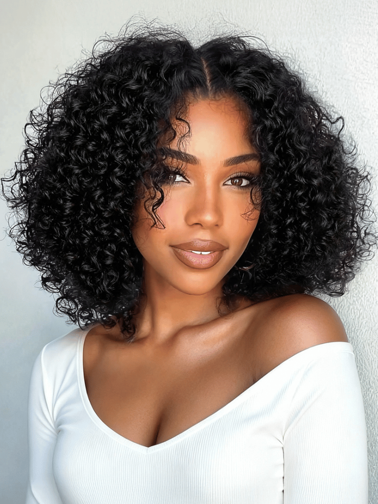 InvisiBlend™ V part Wig Beginner Friendly Kinky Curly Protective Style Human Hair Wig 180% Density Protect Your Natural Hair