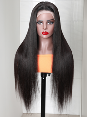 200% Density Undetectable Human Hair Straight 13x4 HD Glueless Lace Frontal Wig