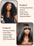 Petaluxe 2 Wigs $199 for 24" 7x5 Bye-Bye Knots and 2x4 Lace Bob Wig