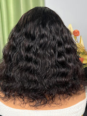 Bob Lace Wigs With Natural Black And Loose Body Wave Hair